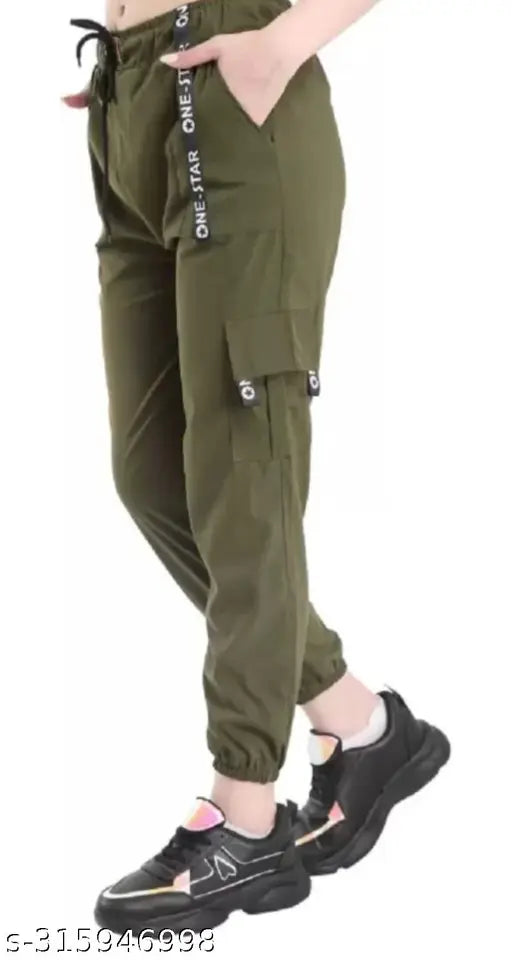 Dark green sweatpants with waist drawstring