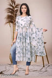 Trendy Georgette Anarkali Gown, printed combo, S-XXL sizes. Beautiful digital print, three-quarter sleeves, India origin