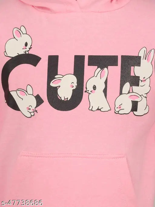 Pink cotton blend hooded sweatshirt for girls with Lazy Shark printed design, size 2-3 years