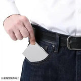 Stainless steel Stealodeal Rose SILVEER RFID wallet with 6 slot card holder, polished metal design, ideal for men and women, secure and slim wallet