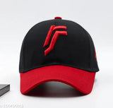Black cotton color-blocked baseball cap, adjustable size for running workouts and outdoor activities