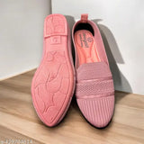 Zara women's slippers, velvet material, pink & white color