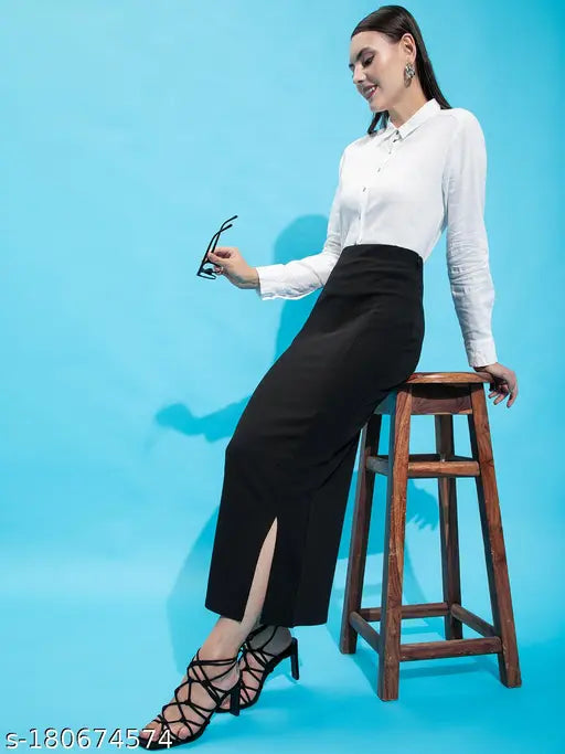 Black pencil skirt
