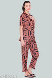 Cotton blend printed coord set for women (S-XXXL), featuring oversized long shirt & pants with all-over writing print