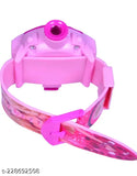 BARBIE character projector watch with celestial print on pink strap