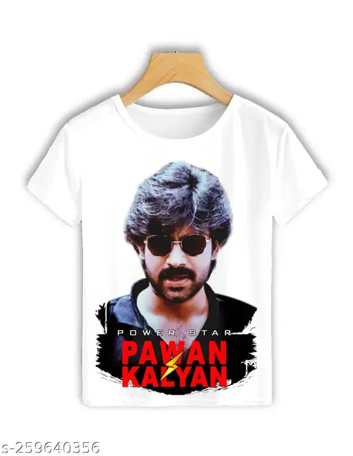 Cotton blend printed t-shirt featuring My God, Pawan Kalyan, Janasena, Power Star, PSPK, Pawanism, Che Guevara design on short sleeves, M, L, XL, XXL sizes, made in India
