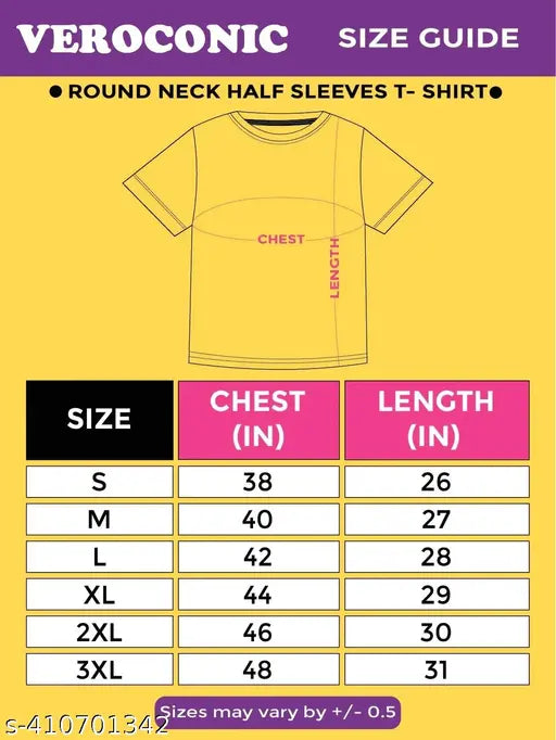 Veroconic printed cotton blend oversized men's tee, graphic chest design on regular length round neck with short sleeves