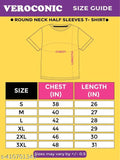 Veroconic printed cotton blend oversized men's tee, graphic chest design on regular length round neck with short sleeves