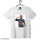 Moose Wala Polyester T-Shirt, printed design featuring Sidhu Moosewala, short sleeves, India-made
