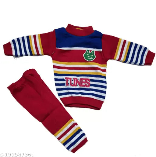 Agile trendy boys wool striped sweater, long sleeves in 12-18M, 18-24M, 2-3Y sizes. Made in India