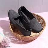 Mesh textured loafers for women - beautiful belly-style slip-ons, Indian origin