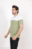 Cotton blend men's colorblocked short-sleeve t-shirt, printed pattern, XL (42in chest, 29in length)