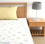 Glace Cotton, premium king-size elastic fitted bedsheet with ethnic motifs, 2 contrast pillow covers (108x108 inches)