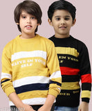 Warm wool Anixa boy's long sleeve printed sweater set (Pack of 2), stylish winter outwear for kids