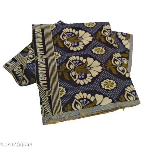 White Self-Design Cotton Solapur Chaddar (Single Blanket), 59x89 inches, 100% authentic Indian origin