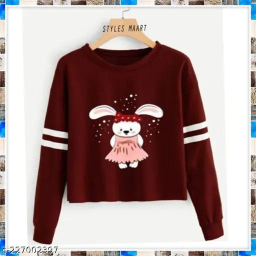 Premium cotton blend long sleeves women's printed t-shirt. Quality checked for stylish casual wear. Made in India