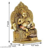 Multi-colored poly resin Lord Kuber statue for wealth and harmony, decorative showpiece for home or puja