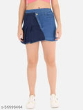 Denim colorblocked blue women's skirt from THE DRY STATE, size 30 (30/14/38), India origin