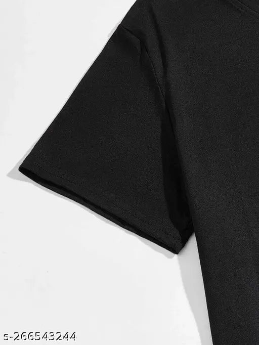 Chill quote Word Round Neck Regular Fit Half Sleeve Printed Men's Cotton T Shirt || Cotton Black Tshirt
