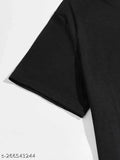 Chill quote Word Round Neck Regular Fit Half Sleeve Printed Men's Cotton T Shirt || Cotton Black Tshirt