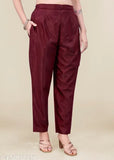 Burgundy cotton kurta set, full inner, Vichitra design