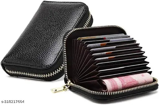 Leather ATM security cardholder, slim and secure accessory for keys, India-made