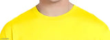 Brother yellow cotton blend haldi t-shirt, perfect for marriage ceremony, unisex design, bright yellow color