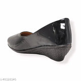Black synthetic ballerinas by Fiia Women - stylish fashion belly flats, lightweight Aimix sole for comfort