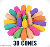 Brown polyresin Shivling-shaped backflow incense holder with 30 free scented cones for a smokey fall decor