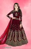 Taffeta silk, embroidered net FANCY MANOHARI gown for formal events, semi-stitched Indian bridal wear
