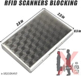 Stainless steel 6-card holder set (silver), durable and RFID blocking for everyday use, mini size for easy carrying