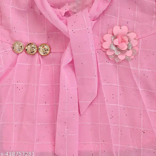Chiffon and chiffon net baby girl dress, premium quality and comfortable for 6-9 Months to 4-6 Years, made in India