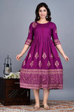 Rayon Buta Gown, three-quarter sleeves, zari woven with gold detailing, Indian bridal gown on mannequin