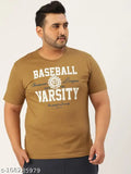 Men Plus Size Typography Printed Cotton T-shirt