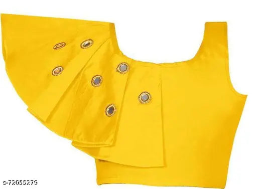 Cotton blend taffeta silk sleeveless kids' lehenga cholis, mirror work, Indian brand collection