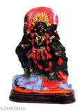 Black marble Kali Mata statue, resin sculpture for pooja room gift showpiece, height 7