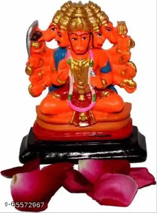 Handcrafted, intricate Panchmukhi Hanuman idol from India