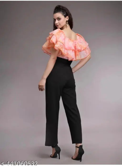 Lycra DJ JAMPSUIT ORENJ with short sleeves and dyed/washed pattern, available in multiple sizes from S to XXL. Fashionable men's jumpsuit on a hanger, made in India