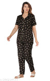 Stylish printed cotton night suit for women & girls, featuring short sleeves and pyjama bottoms in Love Collection's vibrant designs, India-made for comfort and glamour