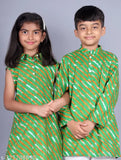 Nanci kids cotton printed kurta and pyjama set, 3-4 years, India origin