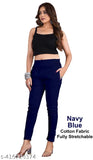 Stretchy cotton Lycra pants trousers for women and girls, available in various sizes from L to 5XL