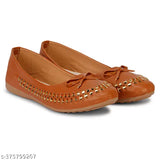 Synthetic leather slip-on ballerinas - ladies flat new design in solid style (IND-4, IND-7, IND-8), made in India