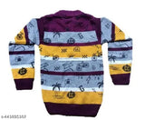 Woolen printed net sweaters for boys (3-12 years), elegant Indian design