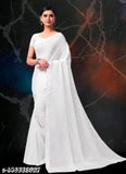 White bridal sari with border, floor length