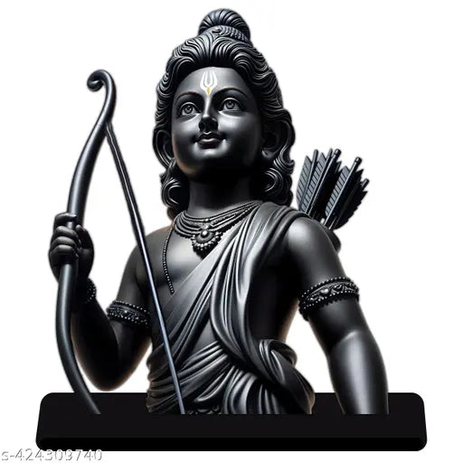 Indianara Ram Lalla Ayodhya Mandir 2d cutout Wooden decorative showpiece for Pooja Room, living room, hall, bedroom, or office. 8 x5.5 inch size with table top stand. Durable and non-toxic material, perfect gift for special occasions. Made in India