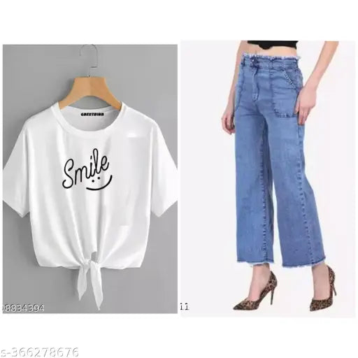 Trendy sensational women's top & bottom sets, short-sleeved net set in XS, S, M, L. Indian fashion outfit for casual wear