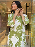 ZestLeaf printed ethnic coord set, viscose rayon kurta and palazzos, vibrant Indian women's co-ord set on mannequin
