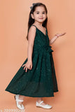 Stunning maroon, navy blue, green, and purple ethnic gowns for girls - traditional Indian party & wedding wear in poly silk, sleeveless