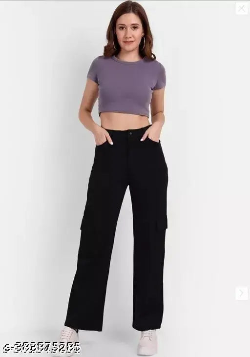 new trendy cotton-lycra cargo pants, solid net, exports quality, Indian-made