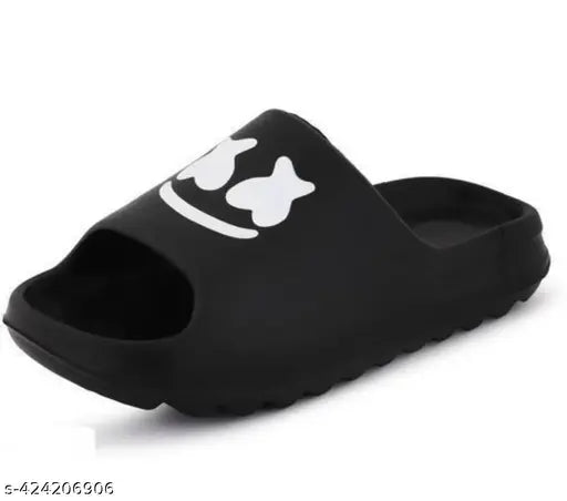 Printed net EVA sole boys slippers & flip flops by WALK HIGHER, comfortable for ages 7-16